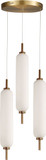 Dainolite TYA-1230LEDP-AGB Typha Contemporary Aged Brass LED Multi Pendant Lamp