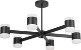 Dainolite WLS-2884LEDC-MB Wilson Contemporary Matte Black LED Hanging Chandelier