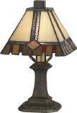 Dale Tiffany TA100351 Castle Cut Tiffany Antique Bronze Table Light