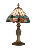 Dale Tiffany TA10606 Jewel Dragonfly Tiffany Antique Brass Table Lamp