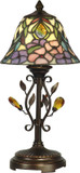 Dale Tiffany TA90215 Peony Antique Golden Sand Side Table Lamp