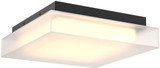 DALS Lighting FUZ11-CC-BK Modern Black LED Fuzzy Flush Lighting