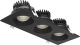 DALS Lighting GBR35-CC-TRIO-BK Revolve Modern Black LED 3-Light Down Lighting Insert
