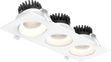 DALS Lighting GBR35-CC-TRIO-WH Revolve Modern White LED 3-Light Recessed Lighting Insert