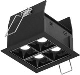 DALS Lighting MSL4-CC-BK Modern Black LED CCT 4-Light Microspot Recessed Lighting Insert