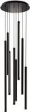 DALS Lighting PDLED120-8-BK Linea Contemporary Black LED Multi Hanging Light