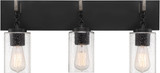 Designers Fountain D202M-3B-MB Fulton Contemporary Matte Black 3-Light Bath Light Fixture