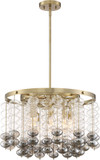 Designers Fountain D208C-8CH-BG Villa Rose Modern Brushed Gold Hanging Lamp