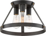 Designers Fountain D212M-SF-WP Wicker Park Weathered Pewter Flush Mount Light Fixture
