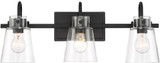 Designers Fountain D214M-3B-MB Inwood Matte Black 3-Light Bath Light Fixture