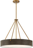 Designers Fountain D228M-24P-OSB Erba Old Satin Brass 24" Drum Pendant Hanging Light