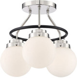 Designers Fountain D232M-SF-PN Elle Modern Polished Nickel Flush Ceiling Light Fixture
