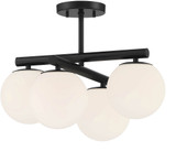 Designers Fountain D252C-SF-MB Crown Heights Matte Black Flush Ceiling Light Fixture