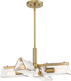 Designers Fountain D279M-4CH-BG Latitude Contemporary Brushed Gold Chandelier Light