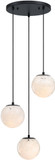 Designers Fountain D282M-3CHA-MB Circo Matte Black Multi Pendant Light