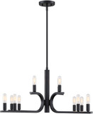 Designers Fountain D314C-12CH-MB Skye Modern Matte Black Hanging Chandelier