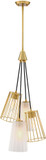 Designers Fountain D328M-4CH-BG Liana Modern Brushed Gold Multi Hanging Pendant Lighting