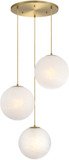Designers Fountain D342M-3CHC-BG Pixie Brushed Gold Multi Drop Lighting Fixture