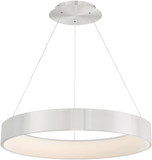 dweLED by WAC PD-33732-AL Corso Contemporary Brushed Aluminum LED 31.5" Drum Hanging Light