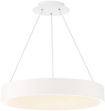 dweLED by WAC PD-33732-WT Corso Modern White LED 31.5" Drum Ceiling Pendant Light