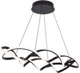 dweLED by WAC PD-47839-BK Interlace Contemporary Black LED Island Lighting