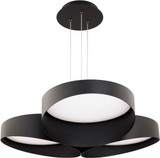 dweLED by WAC PD-54536-BK Triolet Contemporary Black LED Drop Lighting