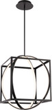 dweLED by WAC PD-57327-BK Geometrix Modern Black LED Hanging Pendant Light