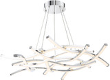 dweLED by WAC PD-60944-CH Divergence Contemporary Chrome LED Lighting Chandelier