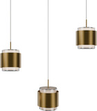 dweLED by WAC PD-68903L-AB Banded Modern Aged Brass LED Multi Drop Ceiling Lighting