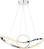 dweLED by WAC PD-87735-CH Vornado Contemporary Chrome LED Lighting Pendant