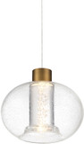 dweLED by WAC PD-98908-AB Crater Modern Aged Brass LED Mini Hanging Pendant Light