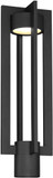 dweLED by WAC PM-W48620-BK Chamber Contemporary Black LED Exterior Post Lamp