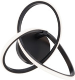 dweLED by WAC WS-84911-BK Vornado Modern Black LED Lamp Sconce