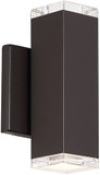 dweLED by WAC WS-W61808-BZ Block Modern Bronze LED Outdoor Wall Sconce Lighting
