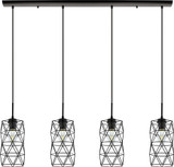 EGLO 202359A Estevau 2 Modern Matte Black Multi Hanging Pendant Light