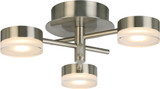 EGLO 203971A Transton Contemporary Brushed Nickel LED Flush Mount Lighting