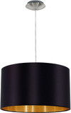 EGLO 31599A Maserlo Modern Satin Nickel Drum Hanging Lamp