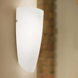 EGLO 83119A Nemo Transitional Opal Frosted Glass Pocket Wall Sconce With Matte Nickel Finials