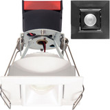 Elco E1L22FB Oak System Contemporary Black Recessed LED Ceiling Light 1" Square Recessed Pull Down