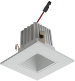 Elco E215C18 Alder High Tech Modern White LED Recessed Downlight 2" Square Baffle Light Engines