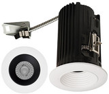 Elco E2L14FB Teak System Contemporary Black / White 2 Inch Round LED Can Light Baffle