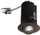 Elco E2L18FBZ Teak System Modern Bronze Recessed LED Light 2 Inch Recessed Lighting Round Adjustable