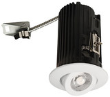 Elco E2L18FW Teak System Modern White LED Down Light 2 Inch Recessed Lighting Round Adjustable
