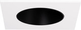 Elco EKCL2518B Pex Contemporary Black w/ White Ring 2 Inch Canless Square Deep Reflector Pot Light