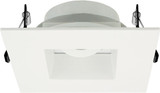 Elco EKCL4284W Pex Modern White 4 Inch Canless Square Adjustable Baffle Recessed Can Light
