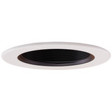 Elco EL1494B Modern White / Black 4" Adjustable Phenolic Deep Step Recessed Lighting Baffle Recessed Lighting Trim