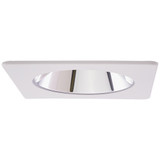 Elco EL2421C Contemporary White / Chrome 4" Square Specular Reflector Recessed Light Trim