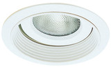 Elco EL376W Contemporary White Medium Base 6" Recessed Light Reflector with Regressed Gimbal Ceiling Can Light