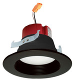 Elco EL410CT5BB Contemporary Black LED Pot Light 4 Inch Five-Color Temperature Switch LED Pot Light Baffle Inserts