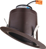 Elco EL423CT5BZ 4" Modern Bronze Sloped Baffle LED Recessed Lighting